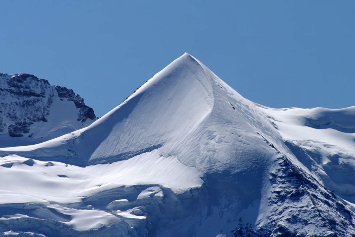 Das Silberhorn (3.695 m), Schmuckstück des Jungfrau-Gletschers