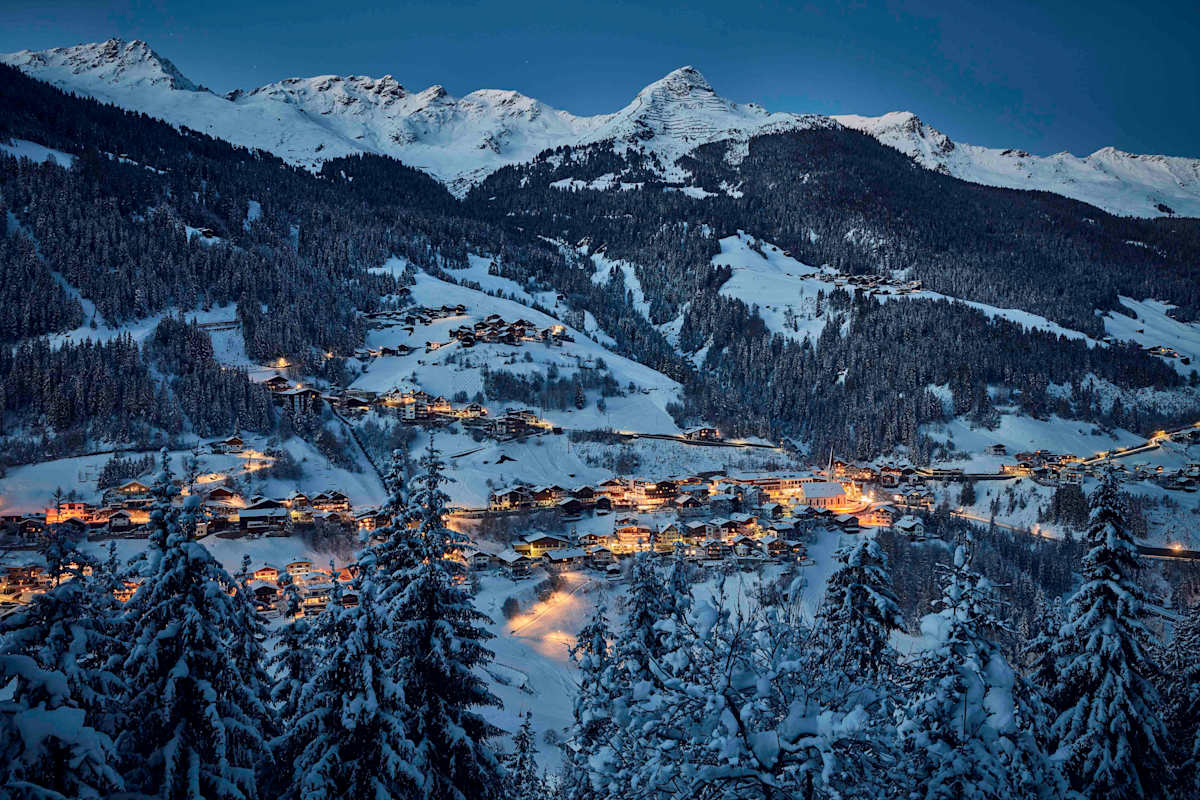 Das winterliche Kappl bei Nacht.