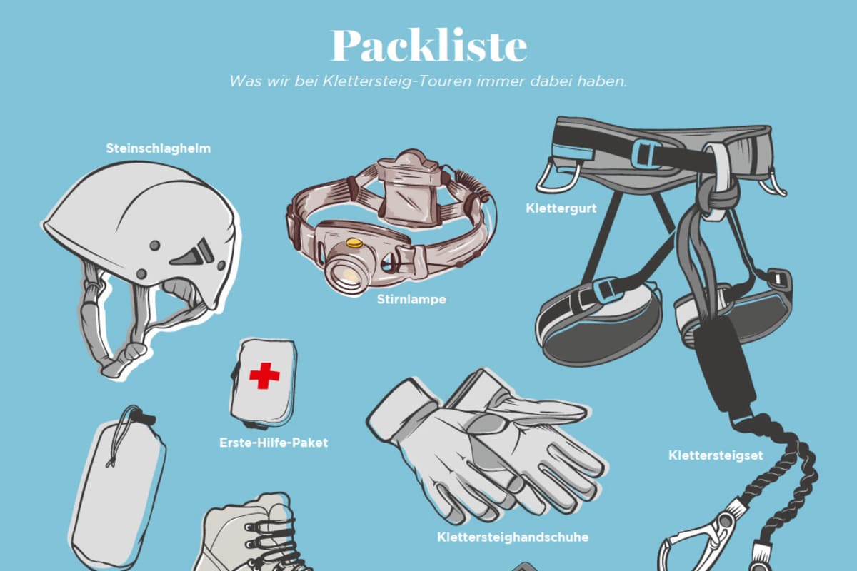 Klettersteig-Packliste