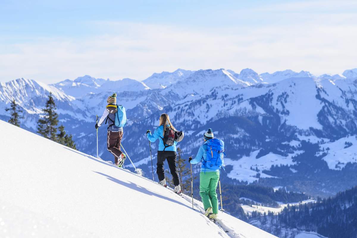 Skitourengeher in den Bergen