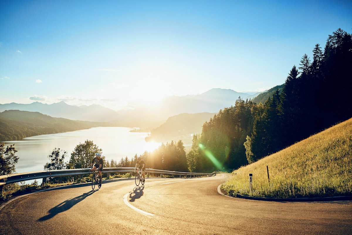 Rennradfahren am Millstätter See in Kärnten