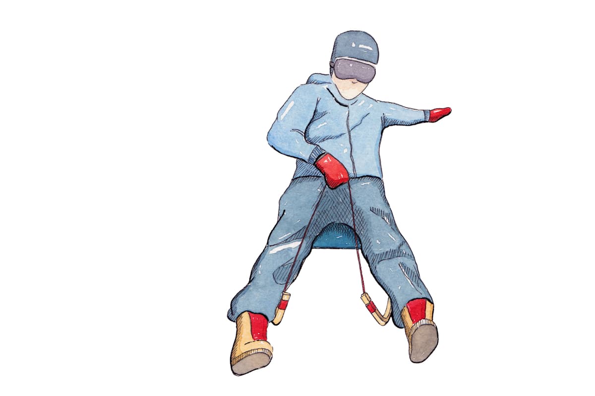 Richtig rodeln: Kurven anfahren