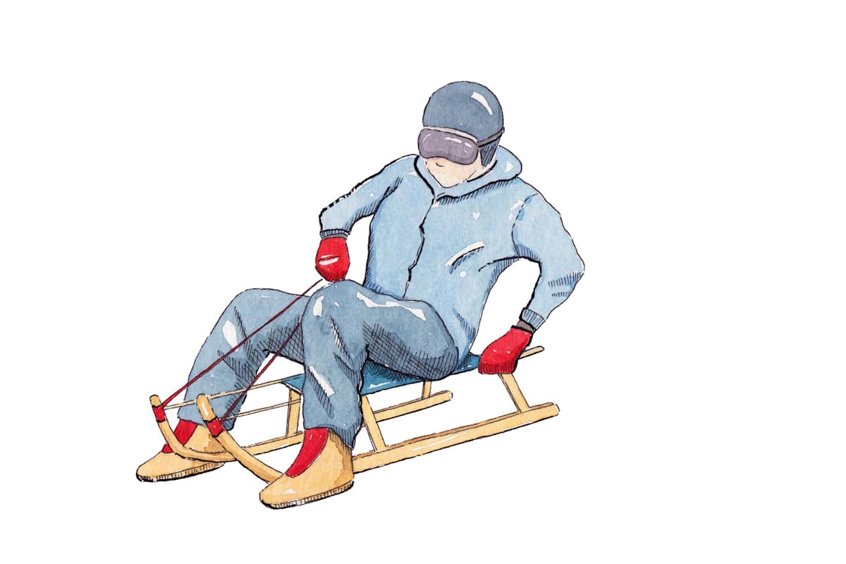 Richtig rodeln: Bremsen