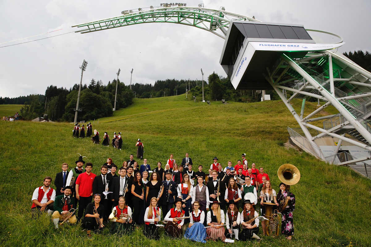 Musiker im Planai Stadion