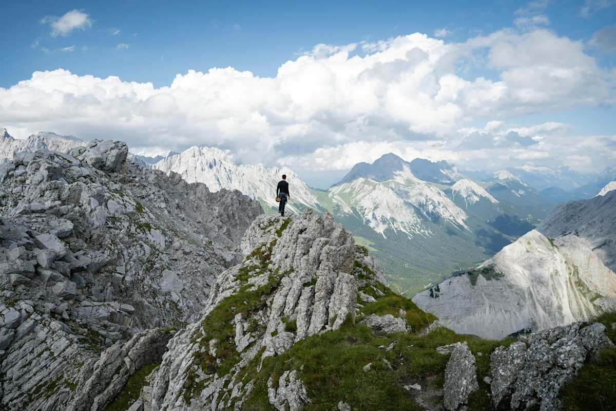 Klettersteiggeher am Tajakopf
