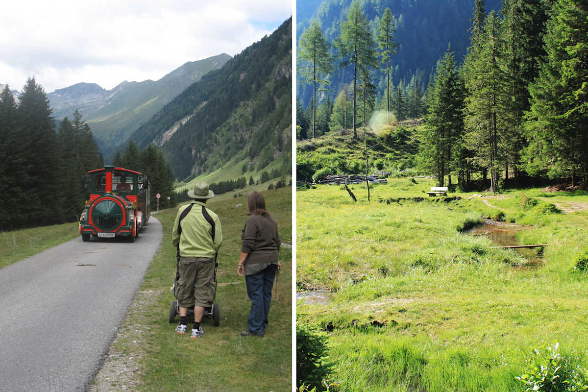 Mit Kinderwagen muss der Weg passen - schon unebene Wiesen sind mitunter ein Hindernis