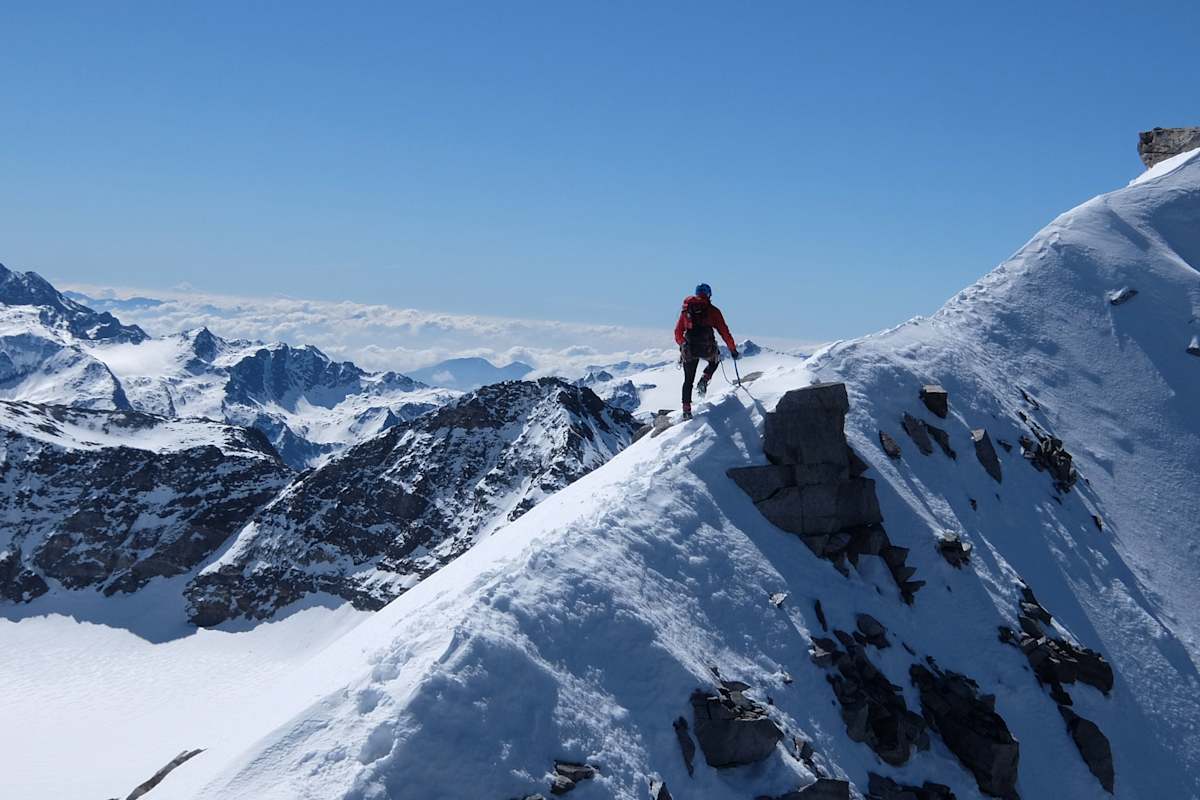 Christian kurz vor dem Gipfel der Vertainspitze