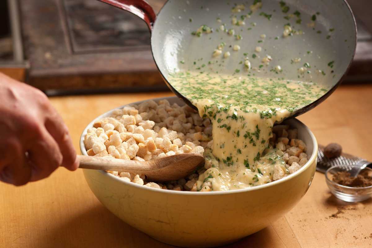 Gefüllte Knödel vom Waxriegelhaus in der Steiermark