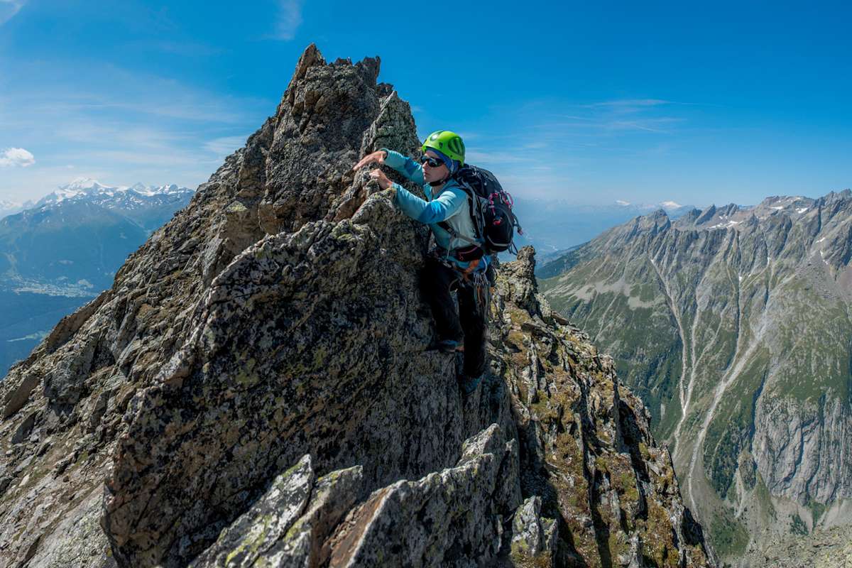 Bergsteiger am Wiwannihorn