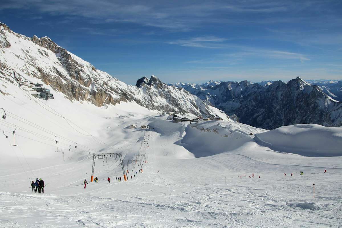Skifahren auf der Zugspitze