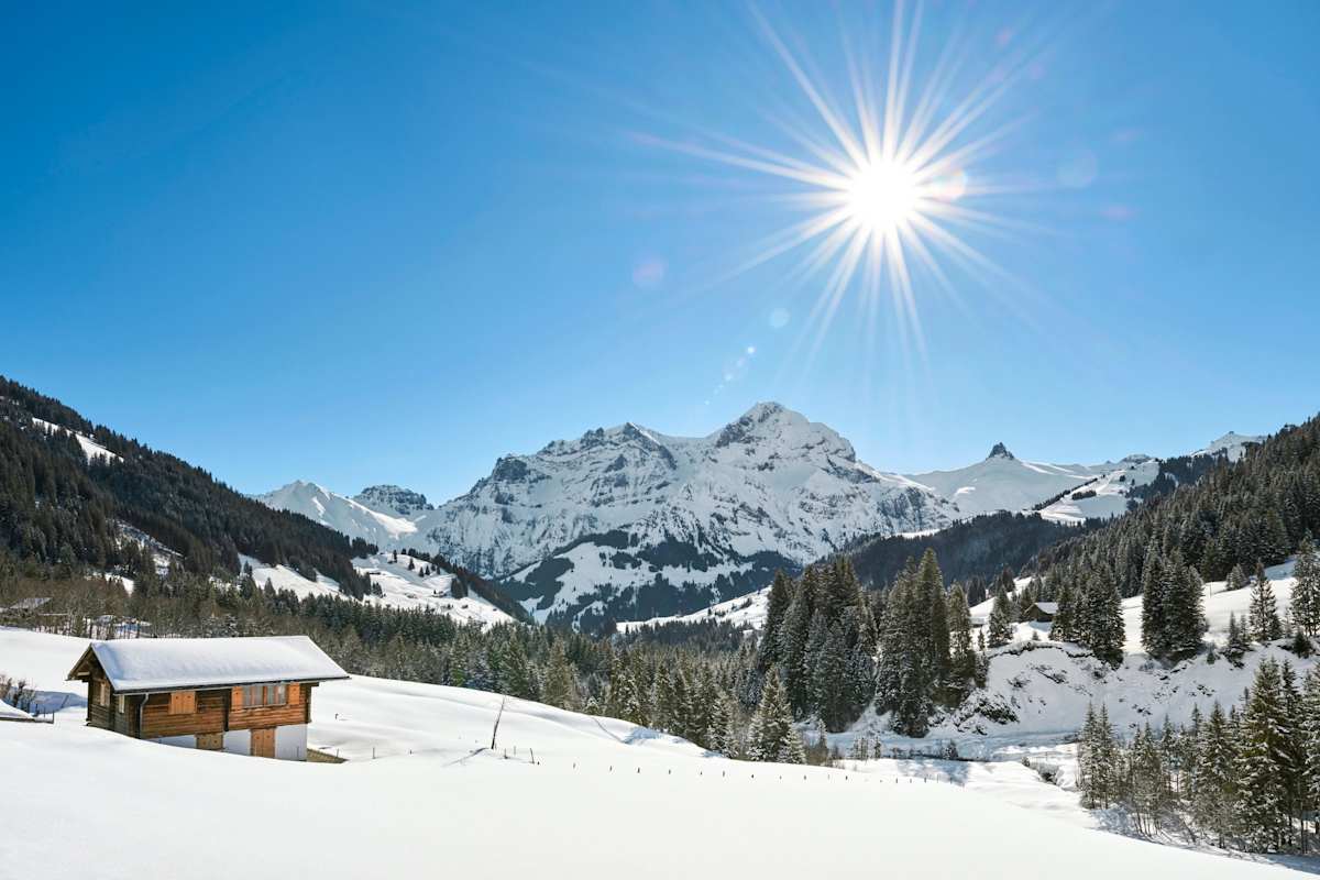 Die Landschaft rund um den Adelboden.