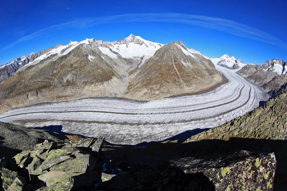 Aletschgletscher in den Berner Alpen