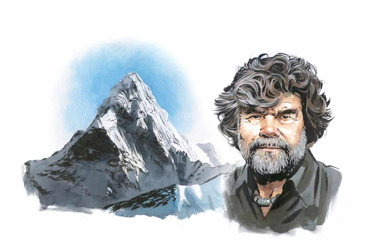 Reinhold Messner vor dem Nanga Parbat