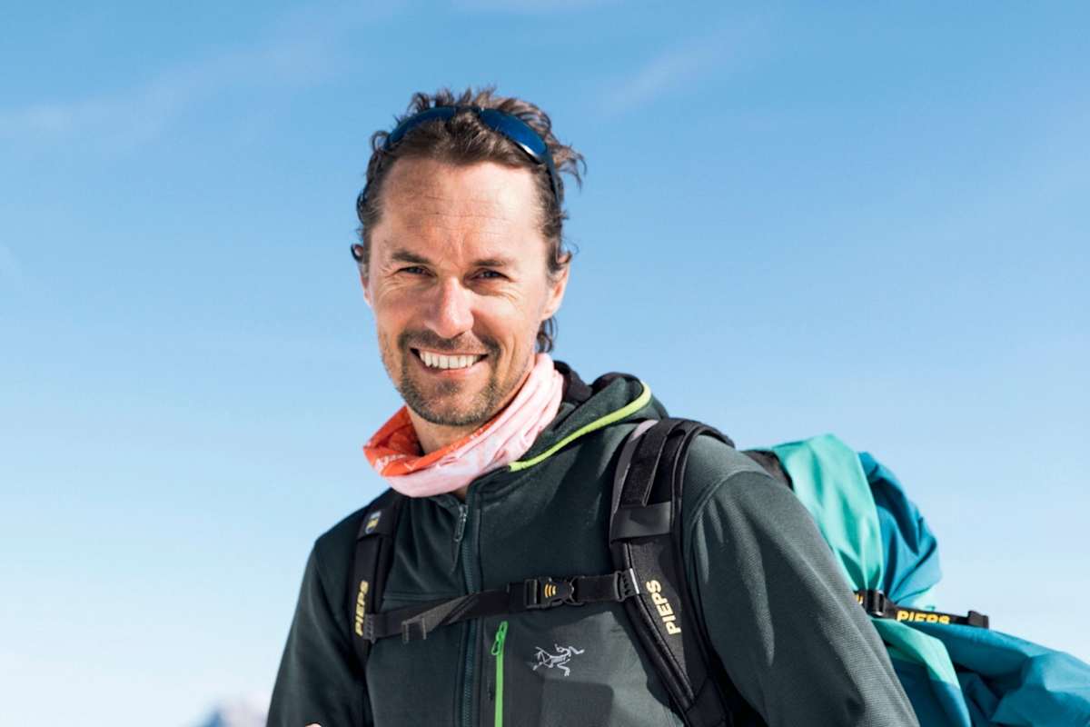 Der Bergführer in voller Montur.