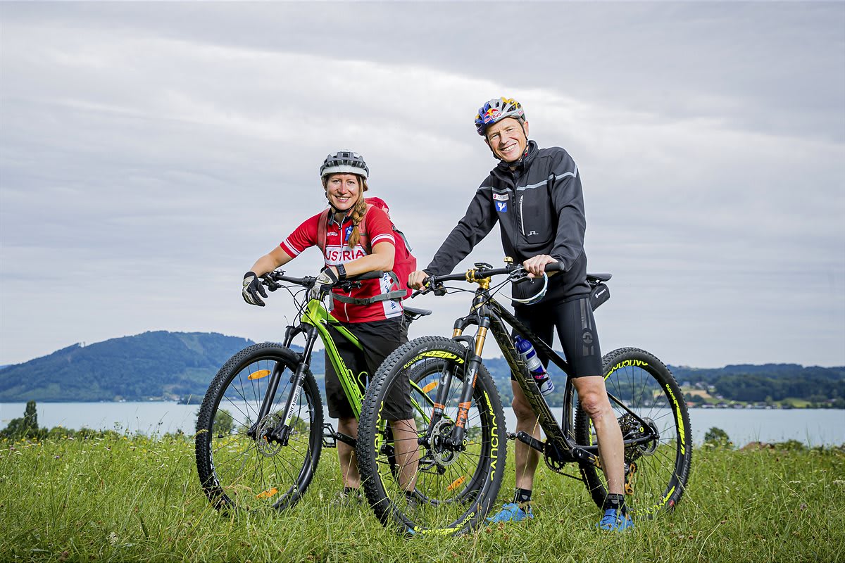Andi Goldberger mit Mountainbike
