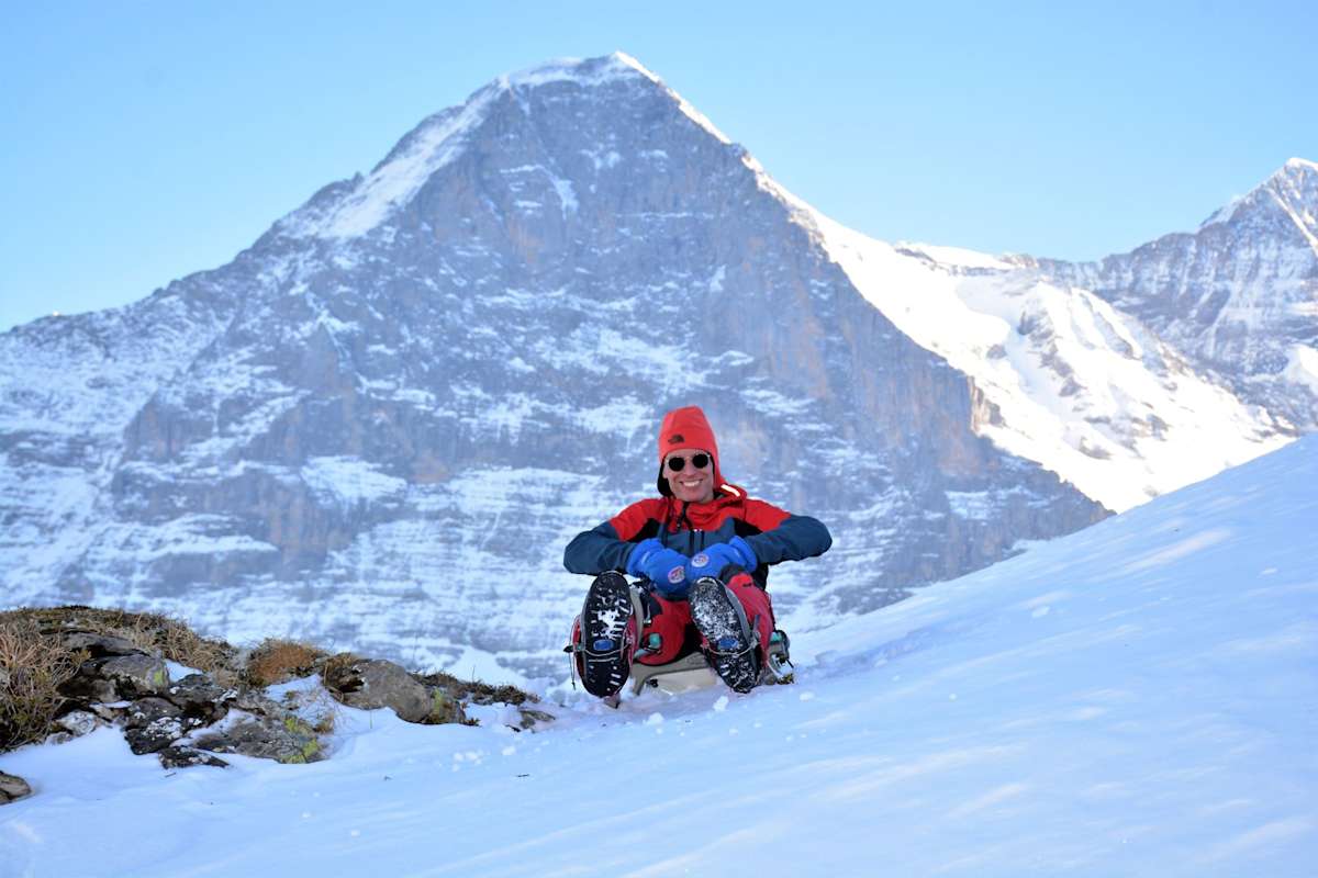 Rodler auf der Eiger-Grand-Tour