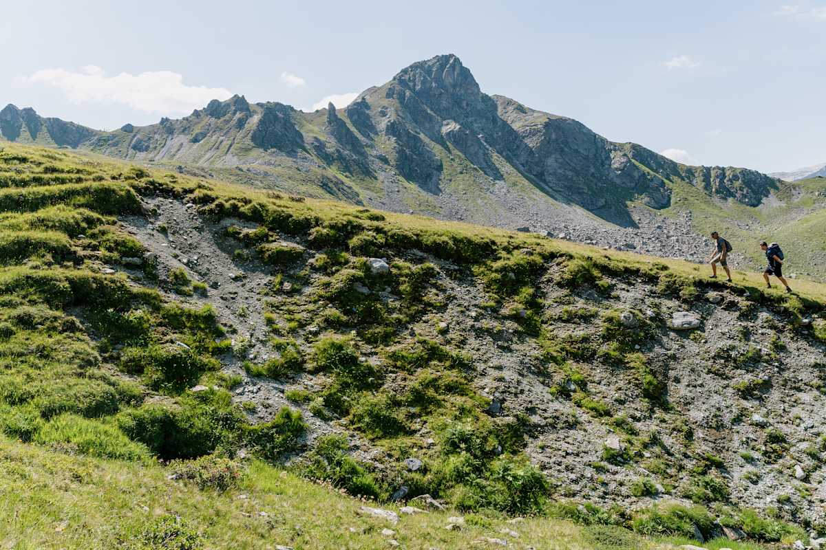 Weitwanderung Montafon Madrisa Aufstieg zum St. Anönier Joch