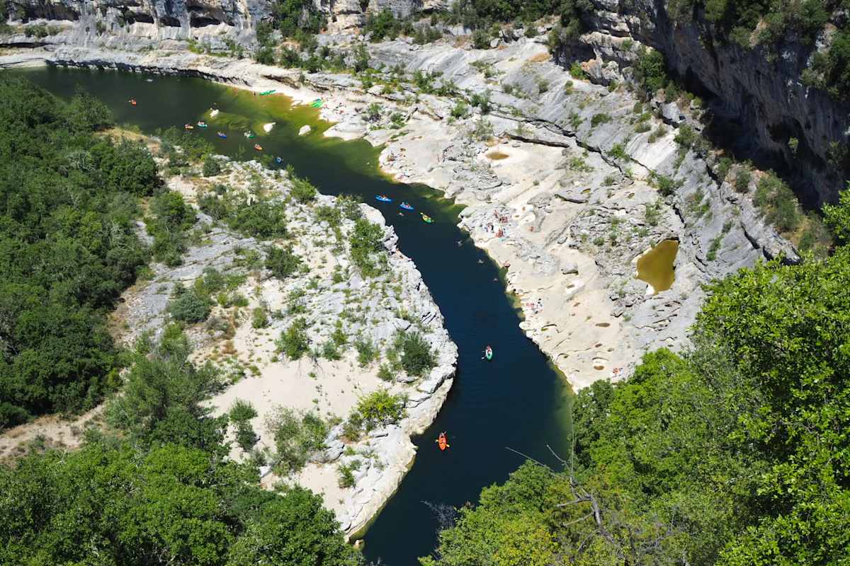 Blick in die Ardèche-Schlucht