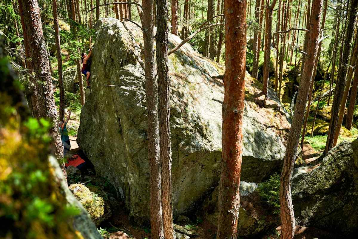 Babsi auf einem der "Giganten"