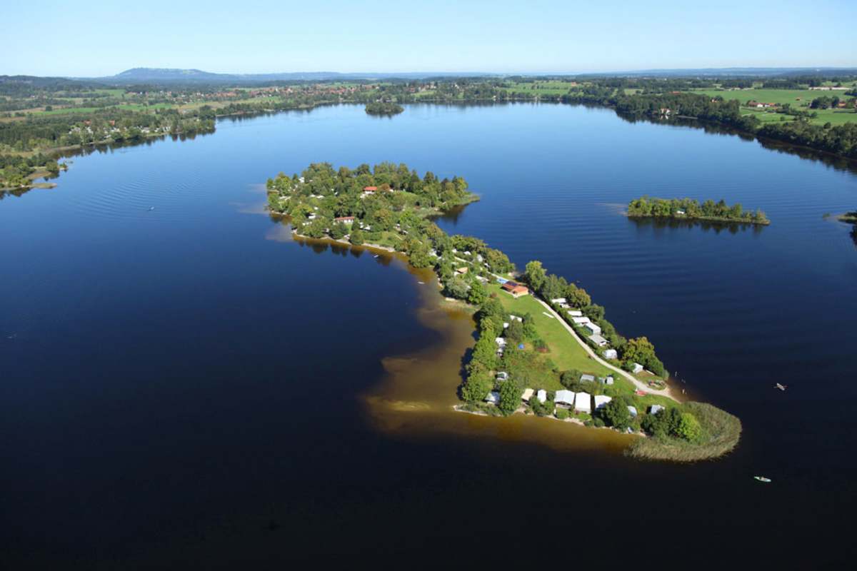 Campinginsel Buchau in Bayern