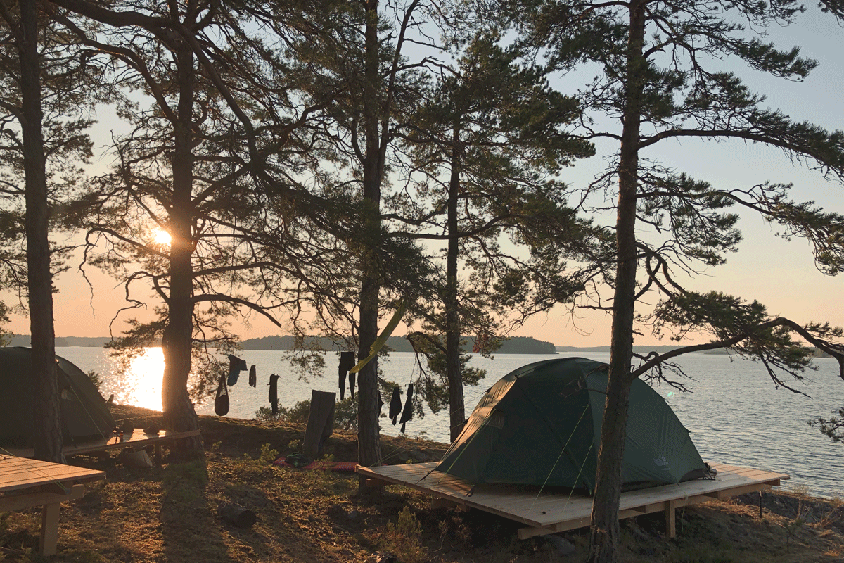 Campvibes auf Bergholmarna
