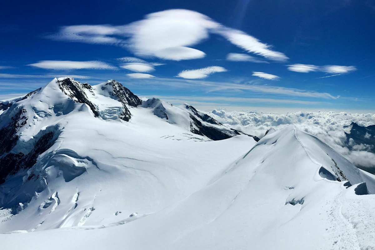 Castor in den Walliser Alpen an der Grenze zum Aostatal mit Liskamm