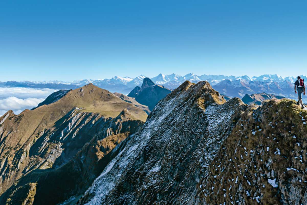 Gratroute über die Chrummfadenflue in der Schweiz