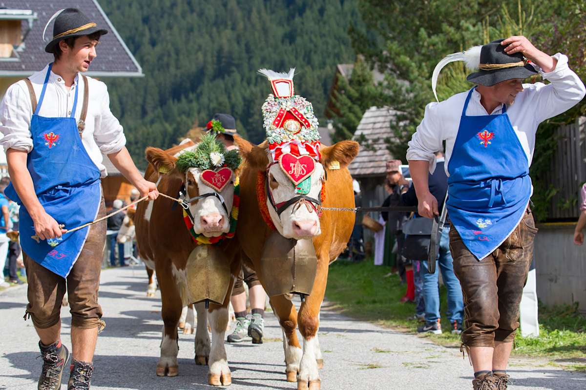 Der Almabtrieb wird im Gsiesertal groß gefeiert und ist für Einheimische sowie Gäste ein Erlebnis.