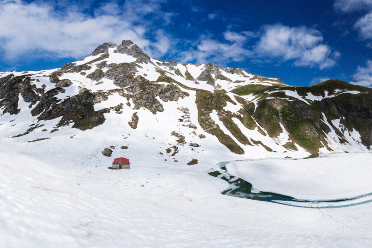 3D-Kartenausschnitt der Skitour auf den Großen Daumen in den Allgäuer Alpen