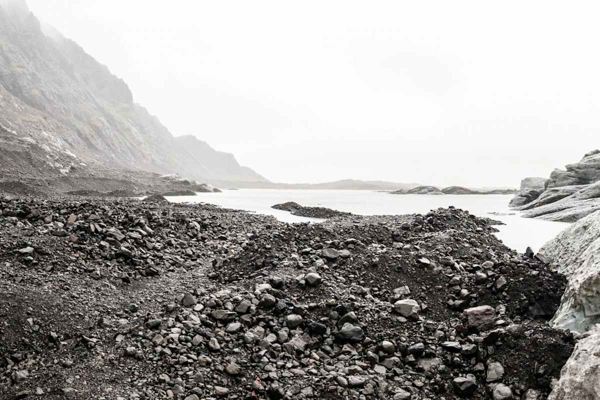 Die Front des Gletschers Fláajökull