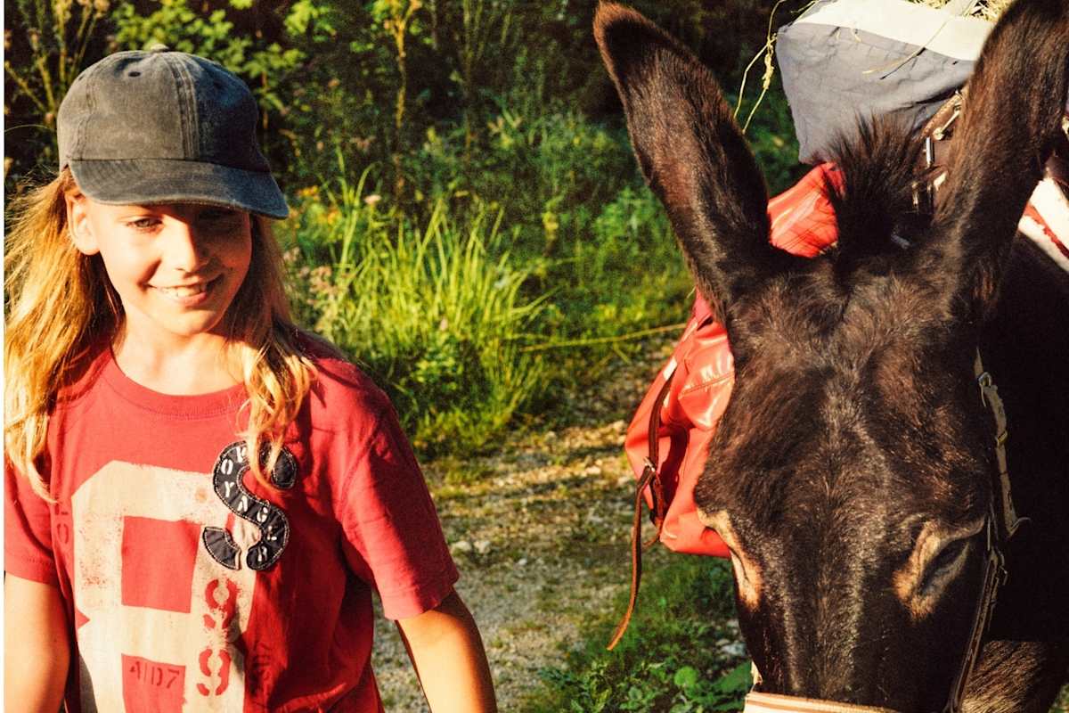 Der Wanderer mit seinem Esel Vili.