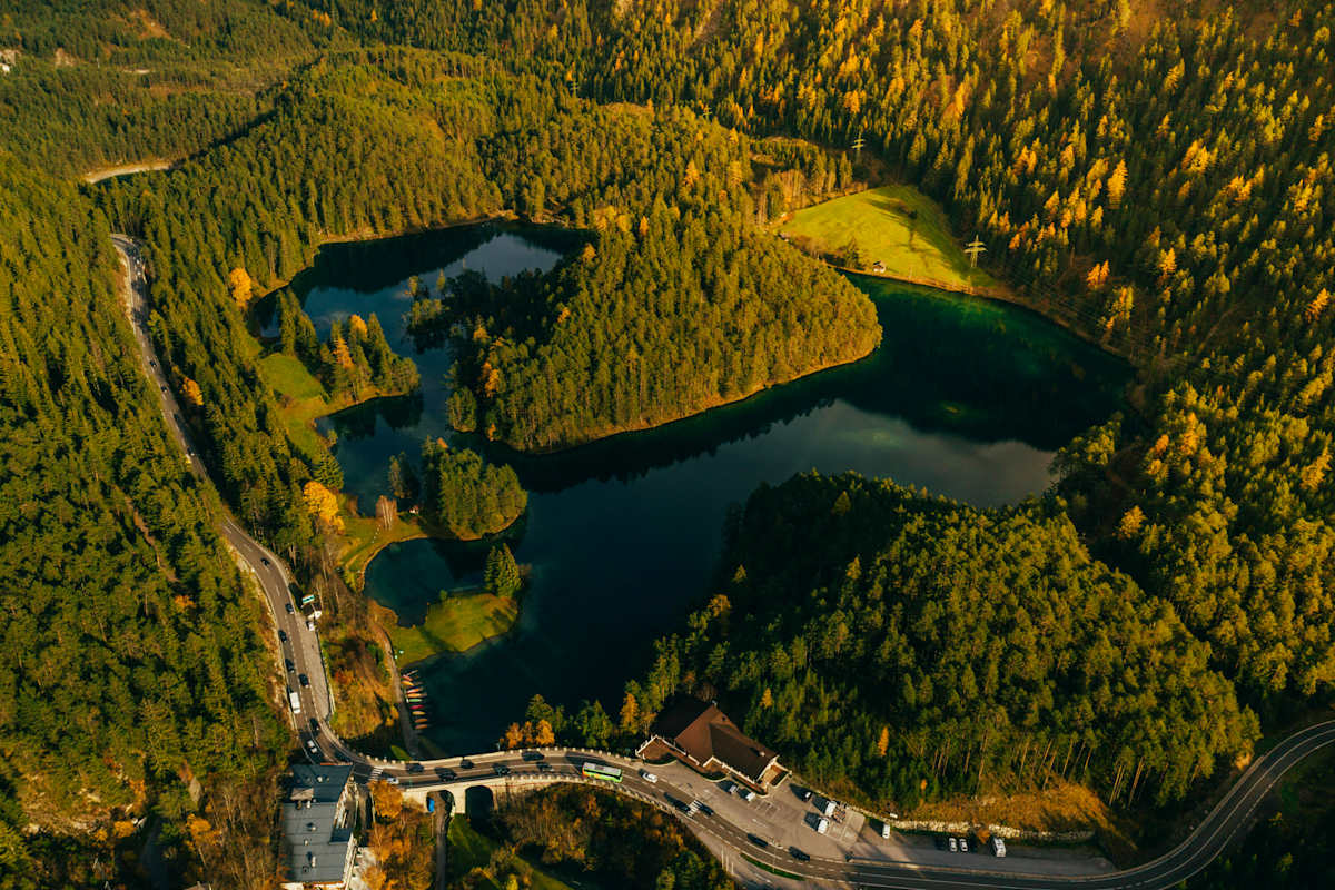 Fernsteinsee Luftaufnahme