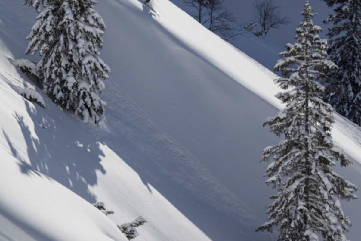 Auch dieses Foto stammt von Klaus: tiefster Powder in den Alpen