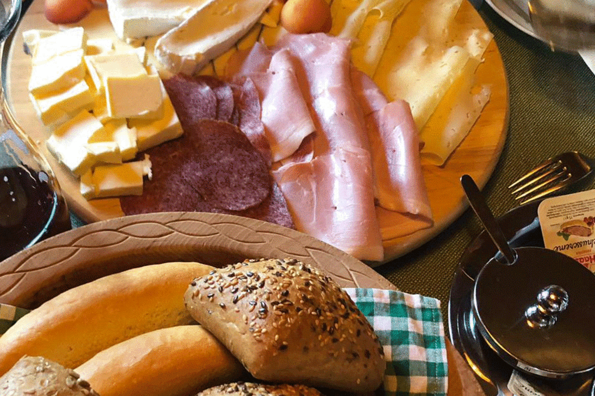 Unser tägliches Frühstück im Gasthof Bichl