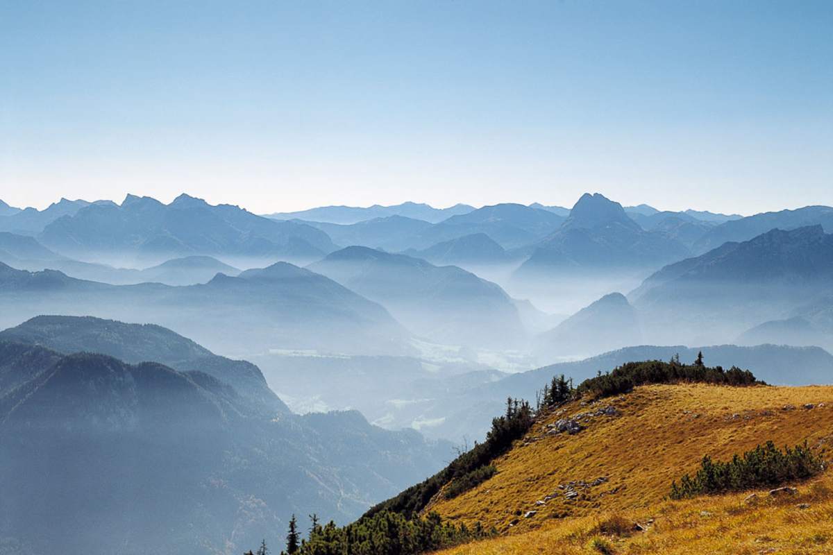 Gipfelblick vom Gamsstein auf die Eisenerzer- und die Gesäuseberge