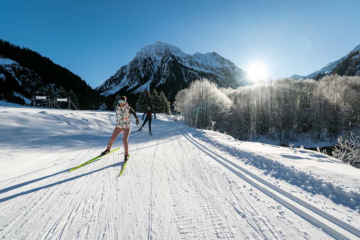 Auf der Loipe Garfiuner Roller Coaster in Davos Klosters