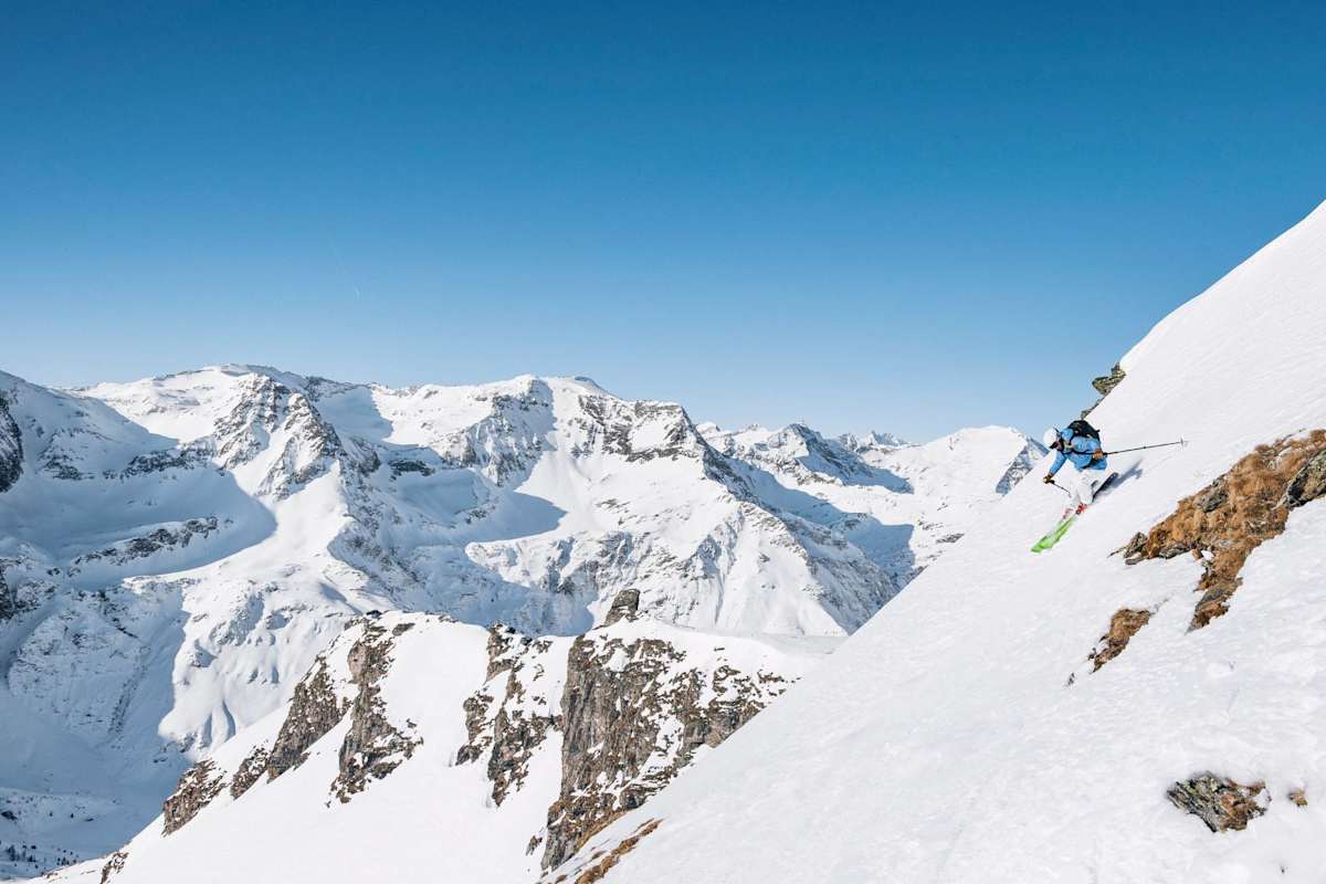Freeriden in frischen Powder mit Ausblick auf die Hohen Tauern