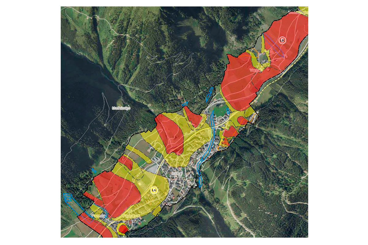 Ischgl: Gefahrenzonenplan