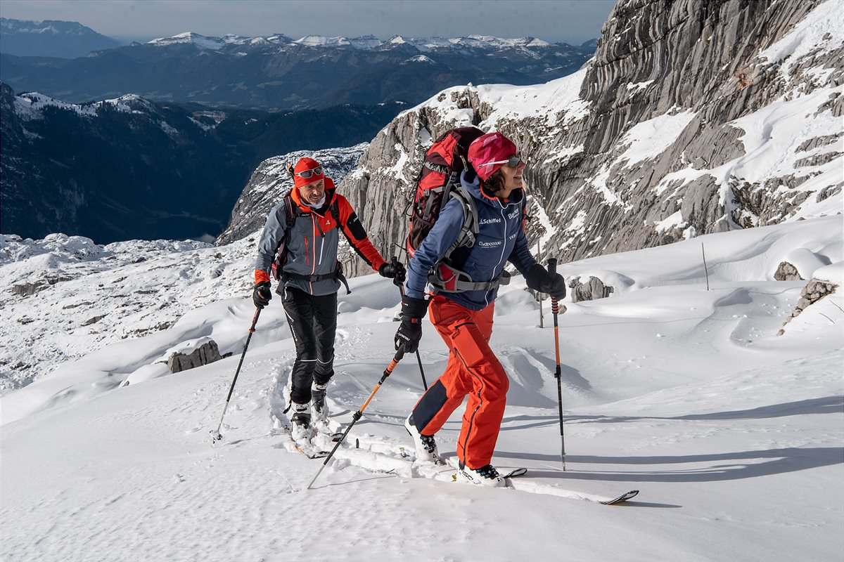 Gerlinde Kaltenbrunner und Manfred Jericha am Dachstein