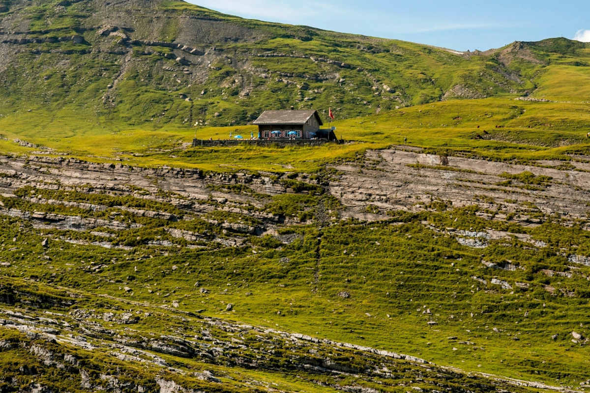 Die Berghütte mitten in der Natur.