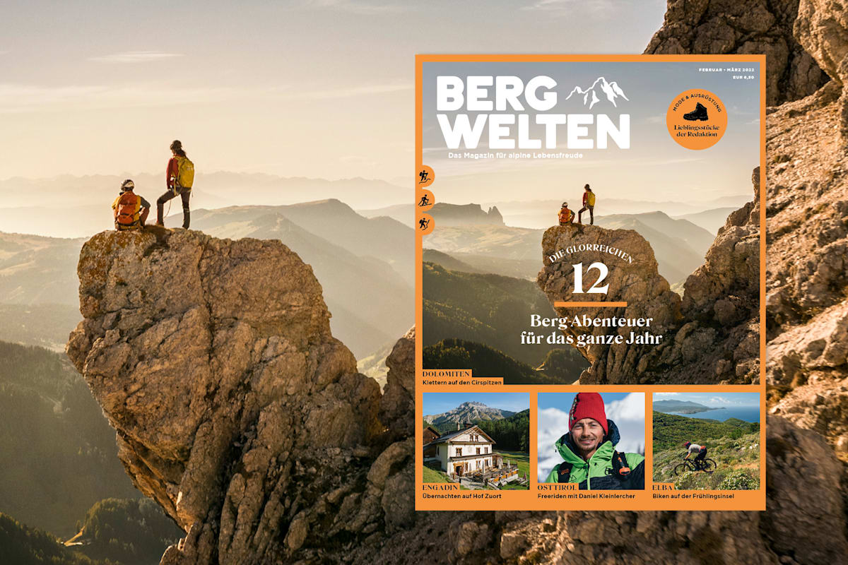Das aktuelle Bergwelten Magazin Februar/März 2022 (AT-Ausgabe)
