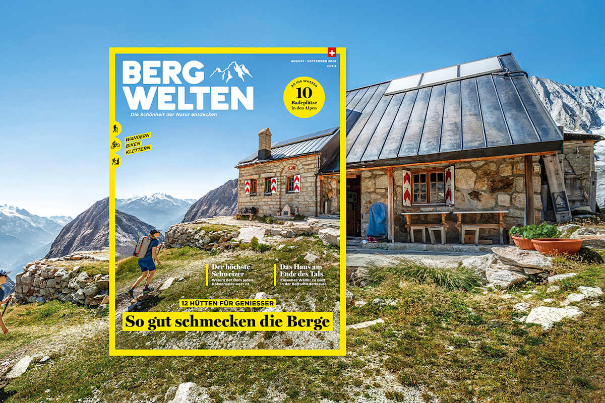 Jetzt überall im Zeitschriftenhandel – das aktuelle Bergwelten Magazin (August/September 2020)