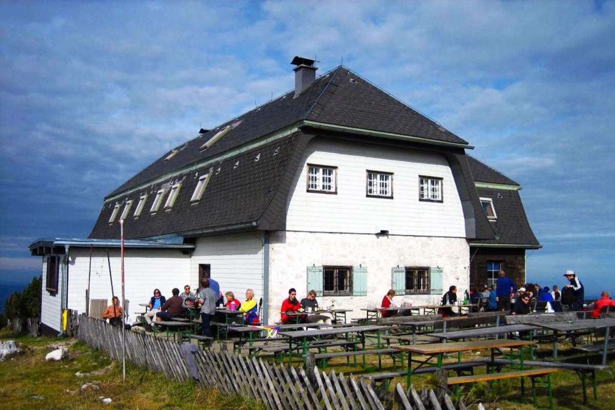 Das Hochleckenhaus in den Salzkammergut-Bergen in Oberösterreich