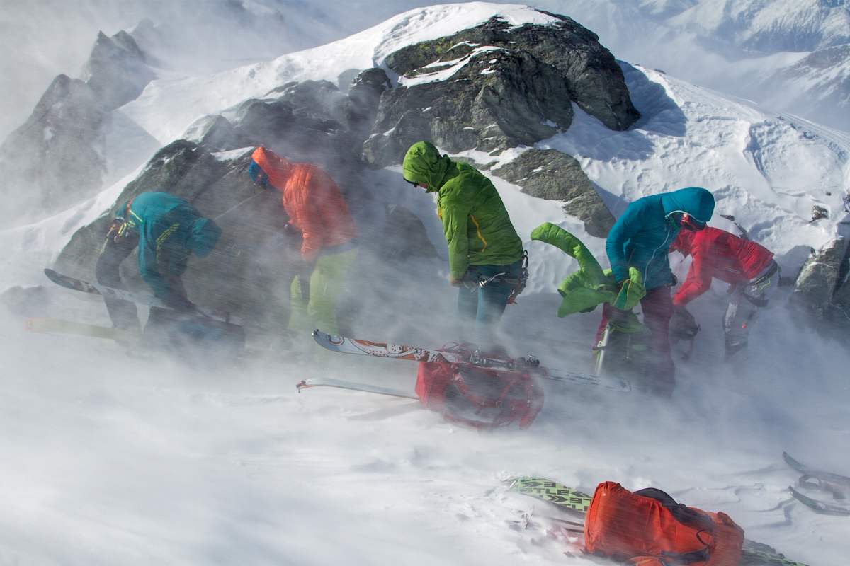 Die Gruppe im Nebel.