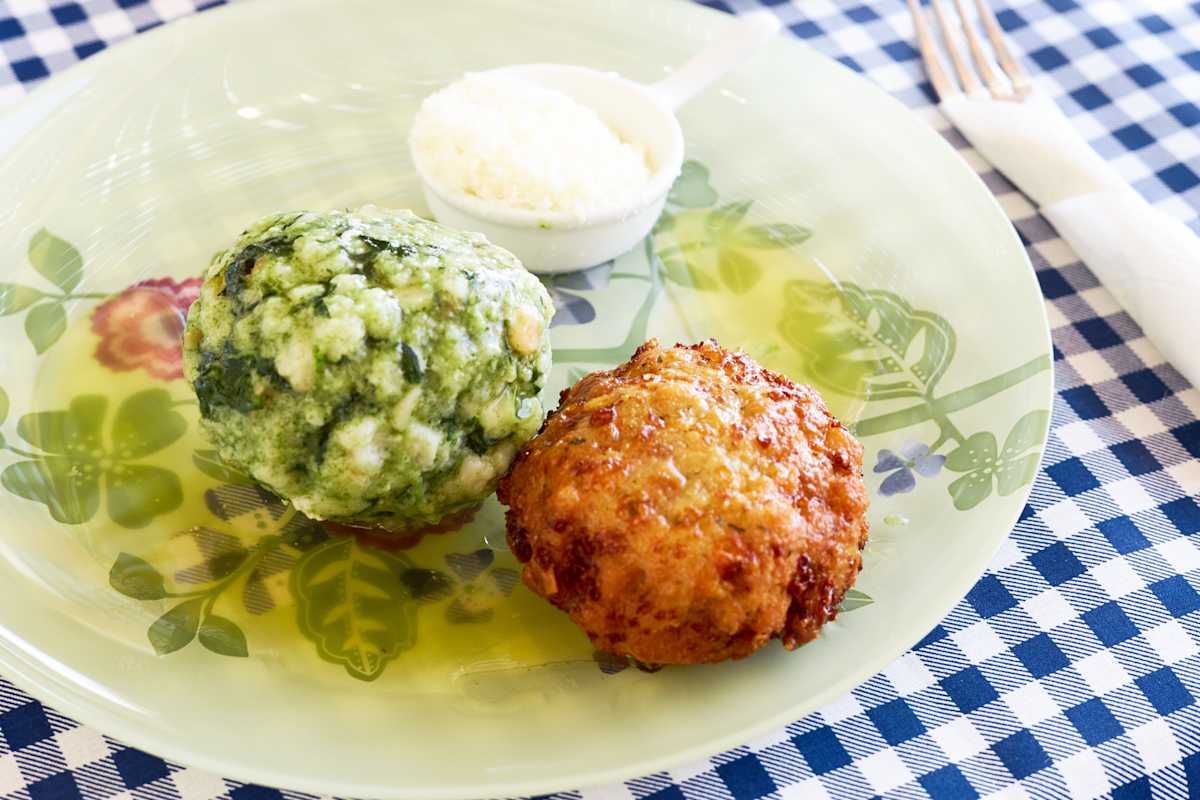 Herrliche Knödel auf der Rauthhütte.