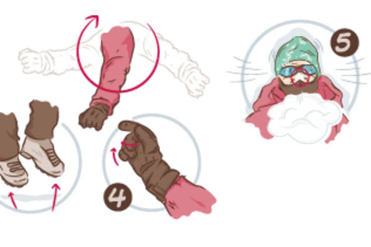 Erfrierungen schützen Bergwelten Illustration