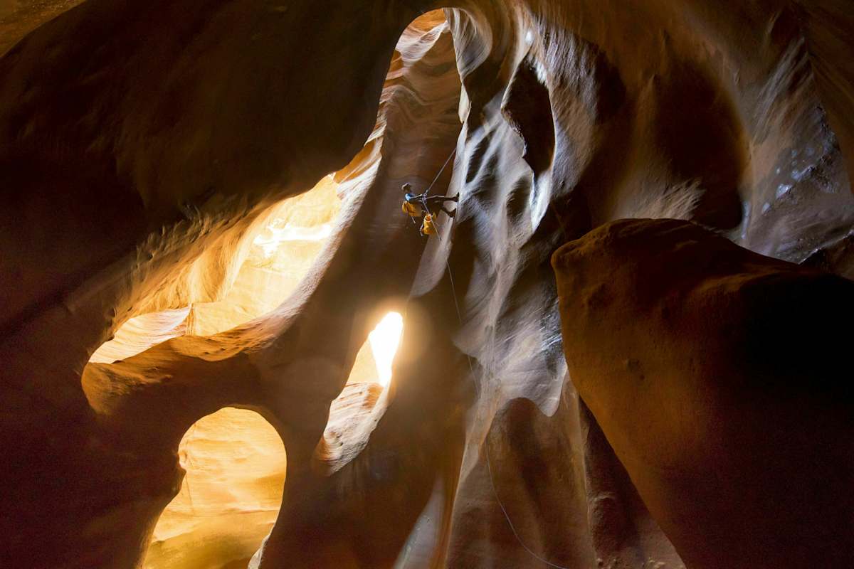 Kletterer Francois Silvestri im Zion National Park