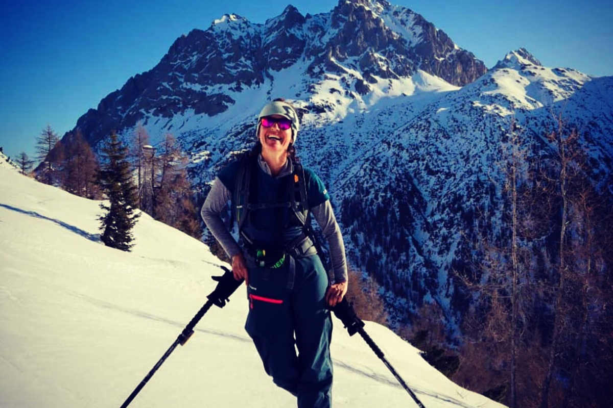 Petra liebt Tiefschnee und Sonnenschein, Skitour Hanschuhspitze