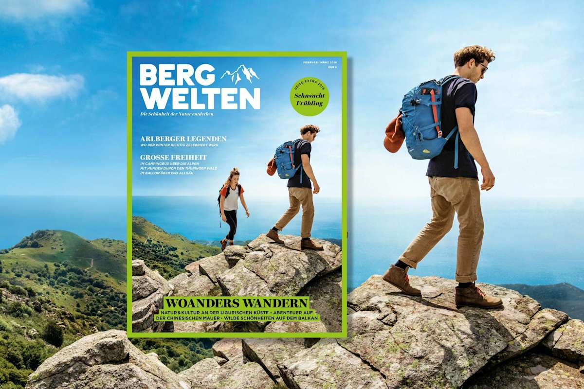 Jetzt überall im Zeitschriftenhandel – das Bergwelten Magazin (Februar/März 2019)