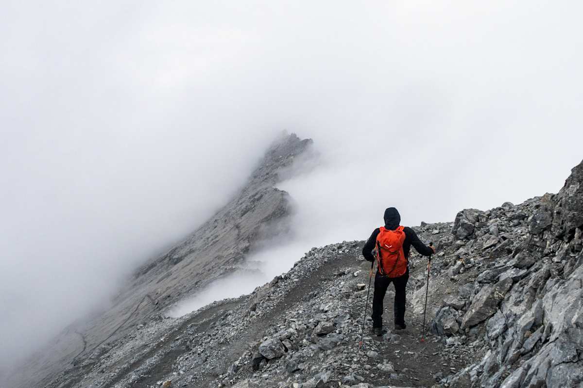 Beim Abstieg kurz nach der Julius Payer Hütte 